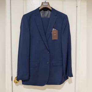 Giorgio Cosani Men’s Navy Wool Cashmere Suit 46L Jacket 40 Waist Classic Formal